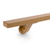 Handlauf Bronze Optik - eckig (40x20 mm) - mit Handlaufhaltern Typ 7 Luxus - nach Maß - Treppengeländer Metall / Stahl beschichtet - Messing / Gold / Kupfer-Look