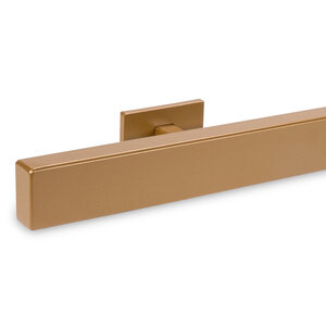 Handlauf Bronze Optik - eckig (40x20 mm) - mit Haltern Typ 16