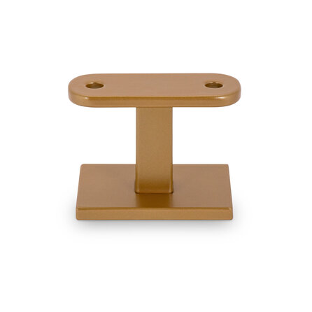 Handlauf Bronze Optik - eckig (40x10 mm) - mit Handlaufhaltern Typ 16 - nach Maß - Treppengeländer Metall / Stahl beschichtet - Messing / Gold / Kupfer-Look