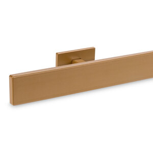 Handlauf Bronze Optik - eckig (40x10 mm) - mit Haltern Typ 16