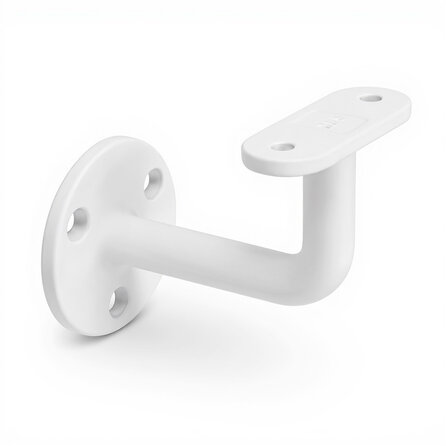 Handlauf weiß - eckig (40x10 mm) - mit Handlaufhaltern Typ 1 - für außen - nach Maß - Treppengeländer für außen - Metall / Stahl beschichtet - RAL 9016, 9010 oder 9001 Handlauf weiß - eckig (40x10 mm) - mit Handlaufhaltern Typ 1 - für außen - nach Maß - Treppengeländer für außen - Metall / Stahl beschichtet - RAL 9016, 9010 oder 9001