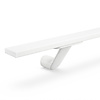 Handlauf weiß - eckig (40x10 mm) - mit Handlaufhaltern Typ 7 - nach Maß - Treppengeländer Metall / Stahl beschichtet - RAL 9016, 9010 oder 9001 Handlauf weiß - eckig (40x10 mm) - mit Handlaufhaltern Typ 7 - nach Maß - Treppengeländer Metall / Stahl beschichtet - RAL 9016, 9010 oder 9001