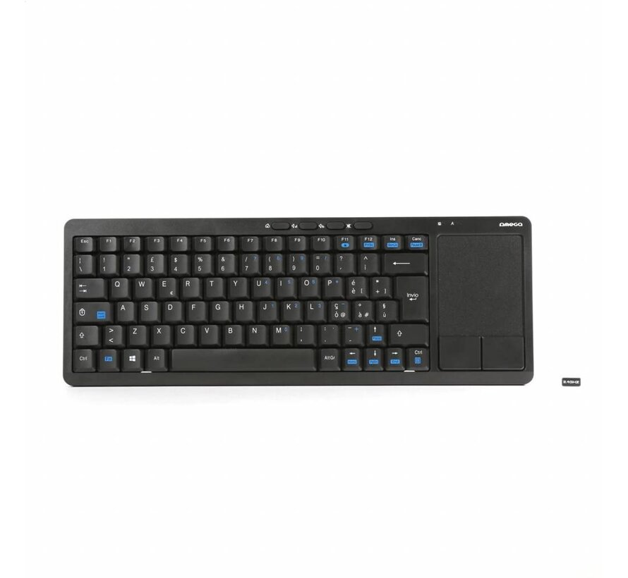 KEYBOARD WIRELESS IT OMEGA FOR SMART TV BLACK + TOUCHPAD [43666]