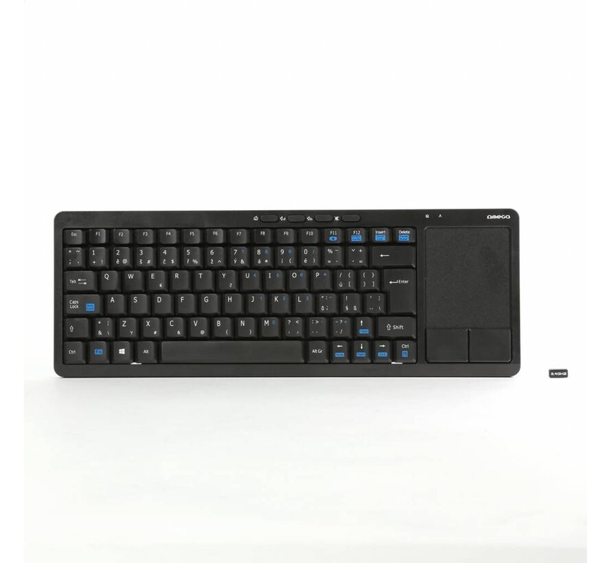 KEYBOARD WIRELESS CZ OMEGA FOR SMART TV BLACK + TOUCHPAD [44422]