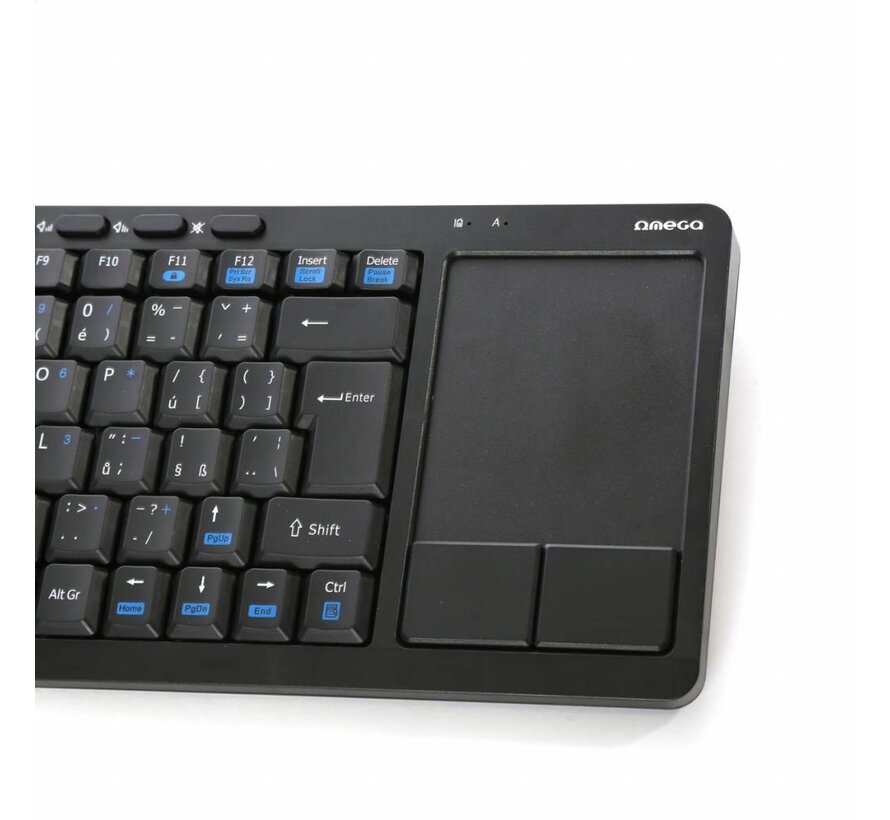 KEYBOARD WIRELESS CZ OMEGA FOR SMART TV BLACK + TOUCHPAD [44422]