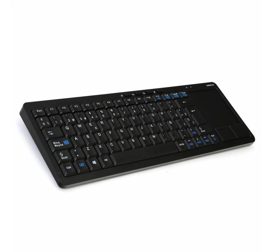 KEYBOARD WIRELESS US OMEGA FOR SMART TV BLACK + TOUCHPAD [43666]