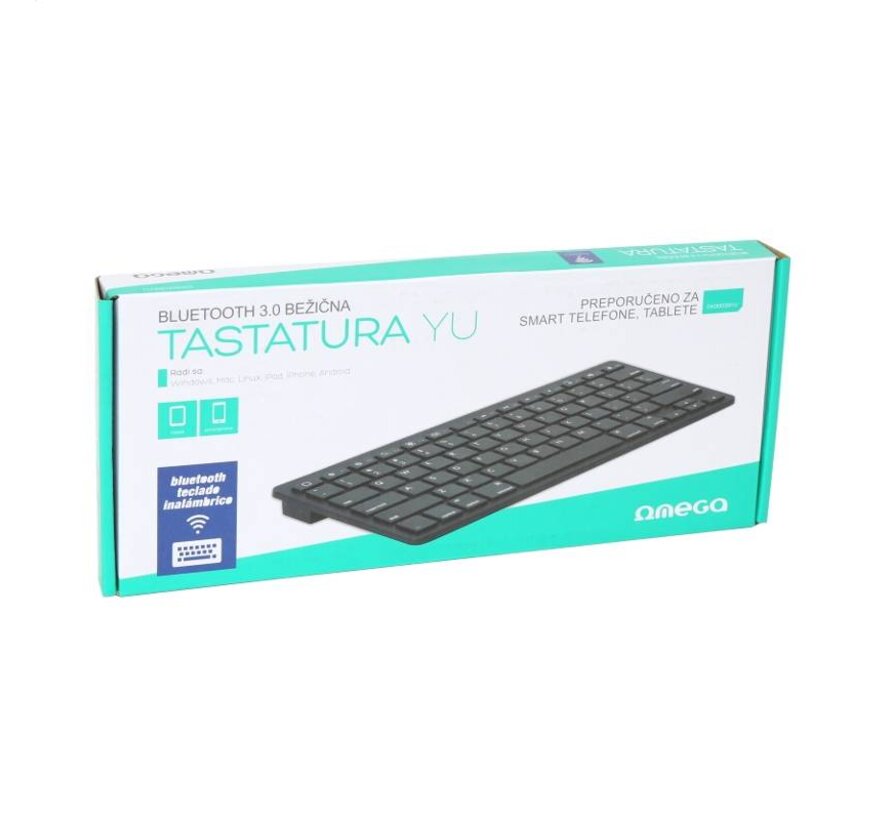 KEYBOARD US OMEGA BLUETOOTH FOR TABLETS BLACK OKB003 [41435]