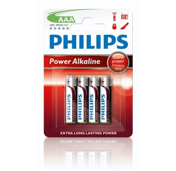 Philips PHILIPS BATTERY ALKALINE POWERLIFE LR03/AAA BLI*4 (LR3PB4C/10)