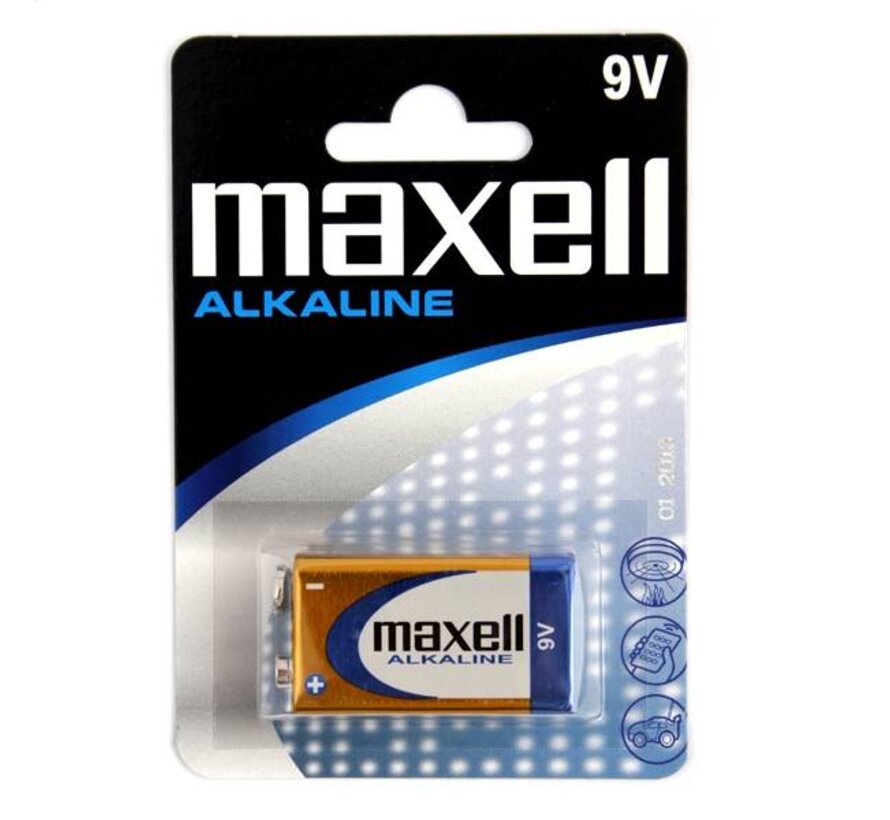 MAXELL BATTERIE ALCALINE 9V 6LR61 BLISTER*1 723761.04.EU