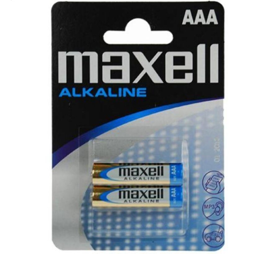 MAXELL BATTERY ALKALINE LR03/AAA BLISTER*2PCS 723920.04.CN