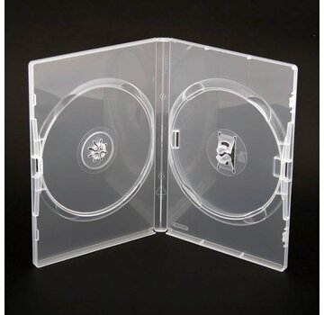 Amaray AMARAY DVD CASE 14MM 2 DISCS SIDE-BY-SIDE CLEAR