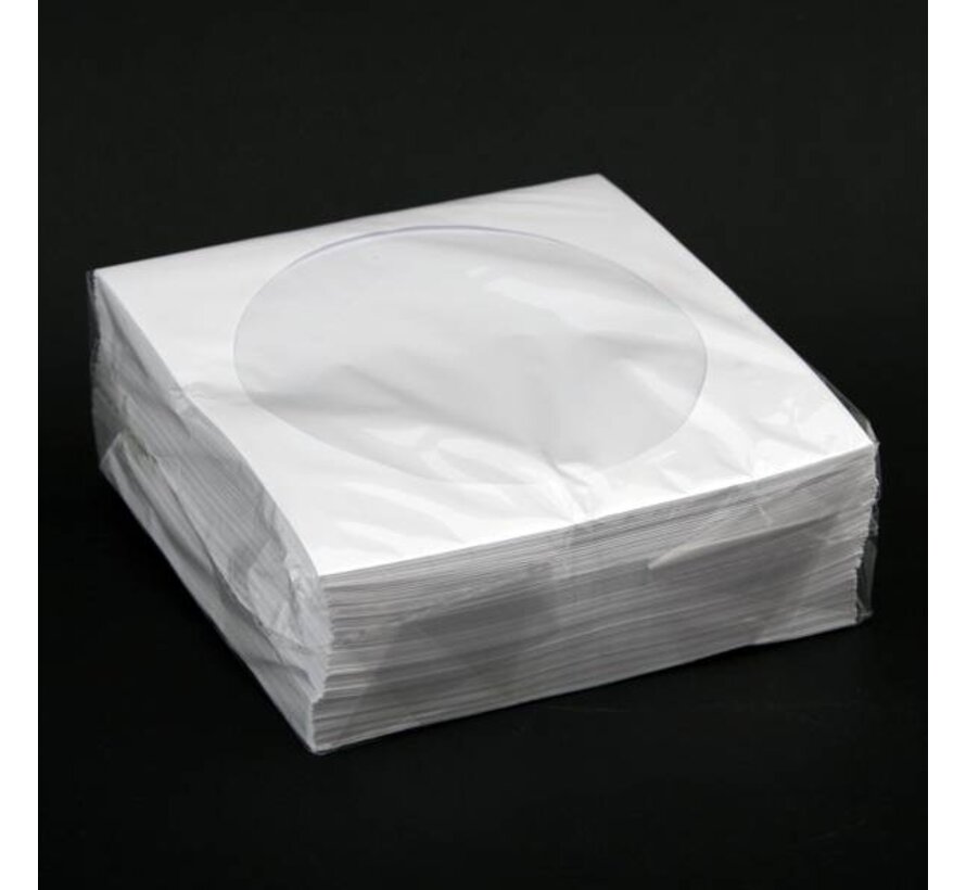 PAPER ENVELOPES FOR CD DISCS WITH WINDOW 100 PACK  56862