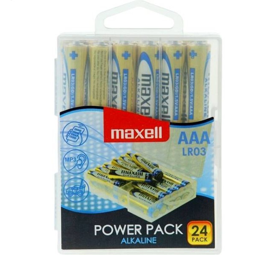 MAXELL BATTERIE ALCALINE LR03/AAA POWER PACK*24 790268.04.CN