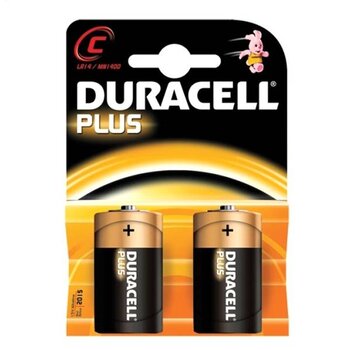 Duracell DURACELL BATTERY ALKALINE PLUS LR14/C MN 1400 BLISTER*2