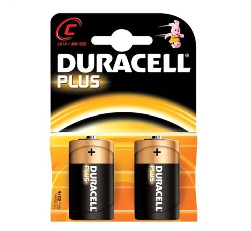 Duracell DURACELL BATTERY ALKALINE PLUS LR14/C MN 1400 BLISTER*2