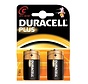 DURACELL BATTERY ALKALINE PLUS LR14/C MN 1400 BLISTER*2