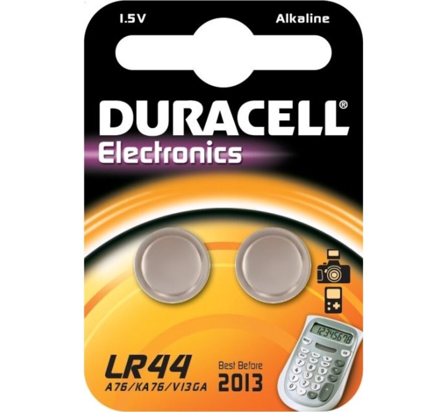 DURACELL BATTERY LR44 AG13 BLISTER*2