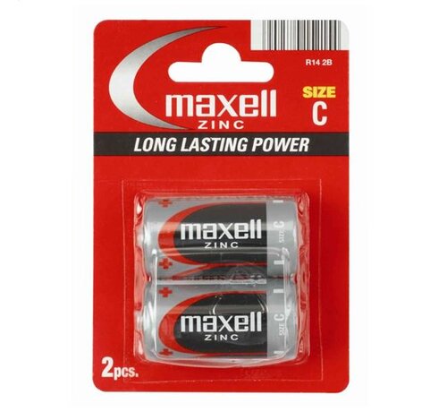 Maxell MAXELL BATTERIE MANGANESE/ZINC R14 BLISTER*2 774403.04.EU