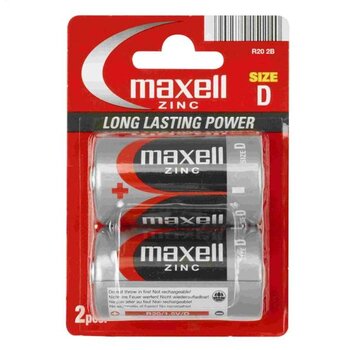 Maxell MAXELL BATTERY MANGANESE/ZINC R20 BLISTER*2 774401.04.EU