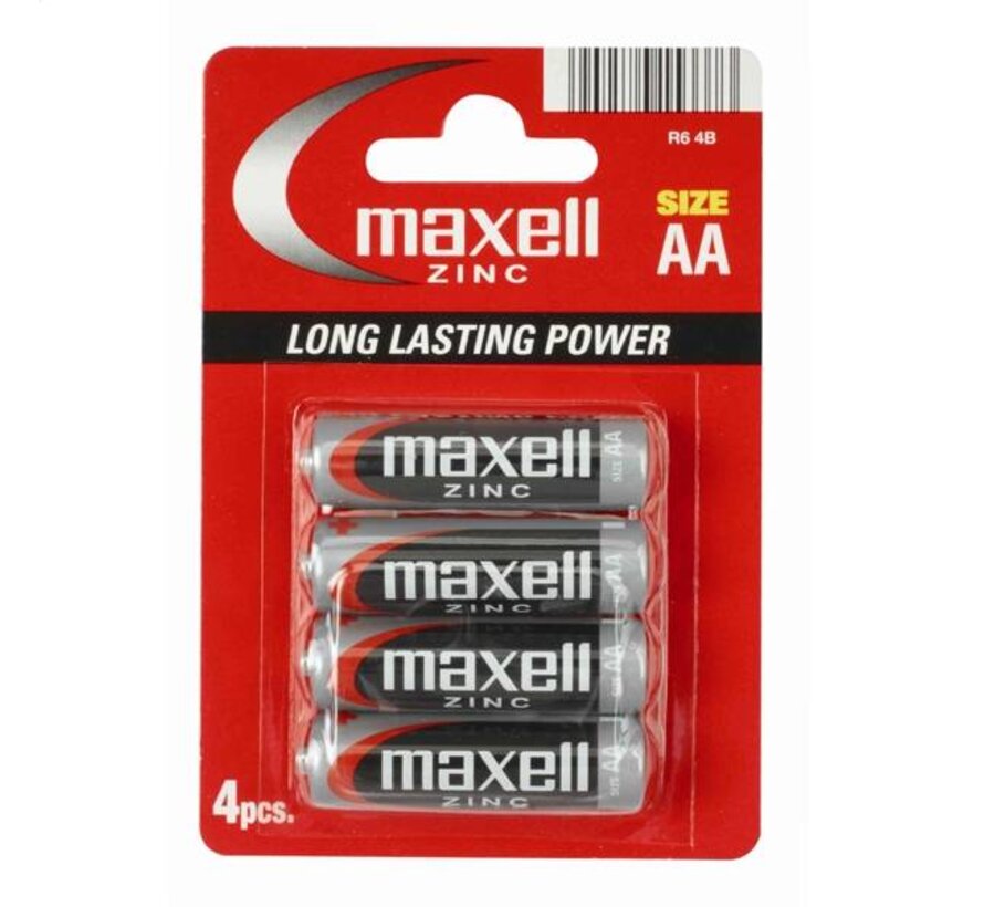 MAXELL BATTERIE MANGANESE/ZINC R6/AA BLISTER*4 774405.04.EU