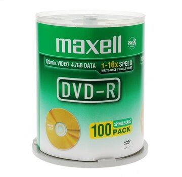Maxell MAXELL DVD-R 4,7GB 16X CAKE*100 275611.30.TW