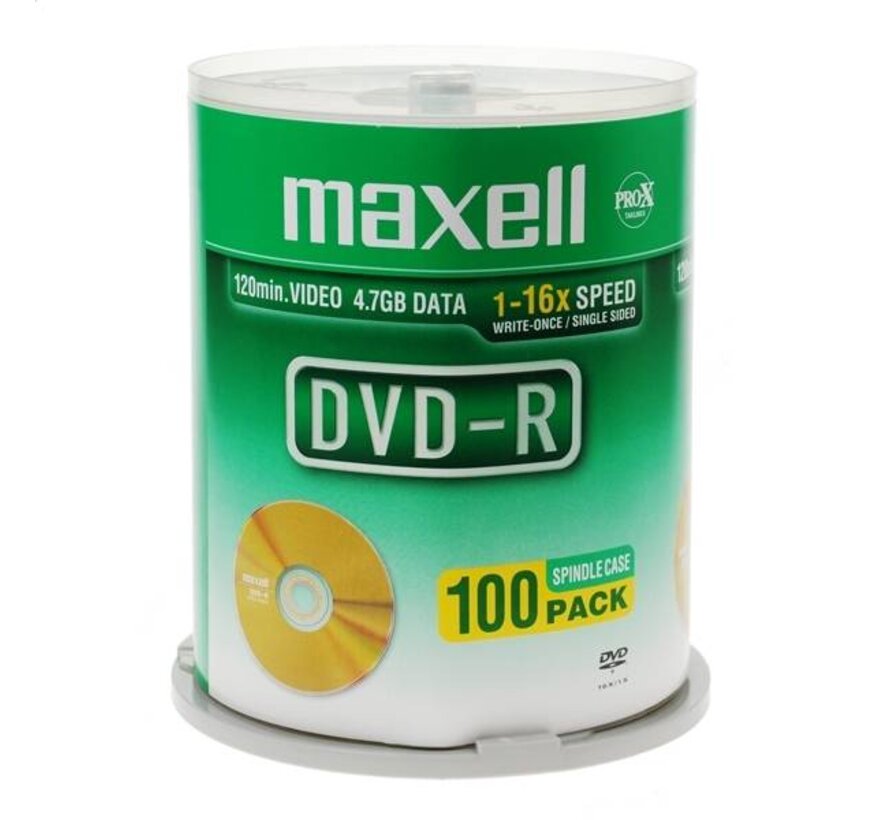 MAXELL DVD-R 4,7GB 16X CAKE*100 275611.30.TW