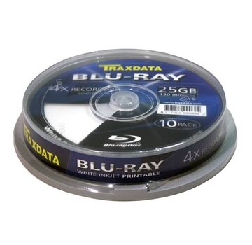Traxdata TRAXDATA BD-R BLU-RAY 25GB 4X FF PRINT. CAKE*10  90L753ITRA006