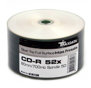 Traxdata Traxdata CD-R 700 MB Silver nkjet Printable Sp*50