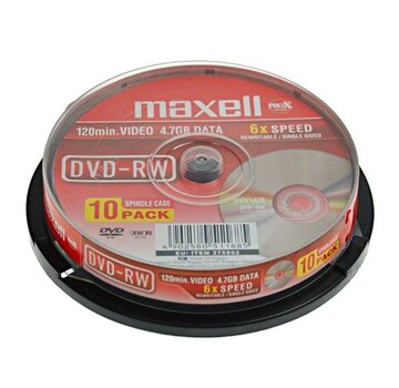 Maxell MAXELL DVD-RW 4,7GB 6X CAKE*10 275892.05.TW