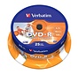VERBATIM DVD-R 4,7GB 16X PRINTABLE FULL ID BRAND CAKE*25  43538