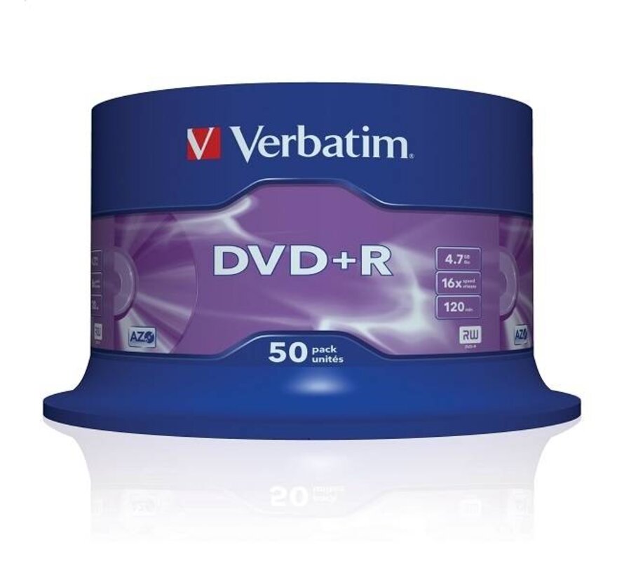 Verbatim DVD+R 4.7 Gb 16 Cake*50 43550