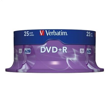 Verbatim VERBATIM DVD+R 4,7GB 16X CAKE*25  43500