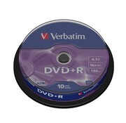 Verbatim VERBATIM DVD+R 4,7GB 16X CAKE*10 43498