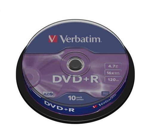 Verbatim Verbatim DVD+R 4.7 GB 16 X Cake*10 43498