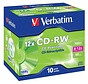 VERBATIM CD-RW 700MB 8-12X JEWEL CASE*10  43148