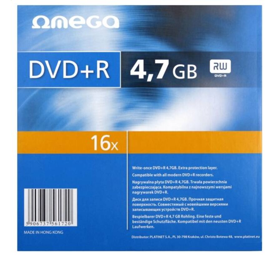 OMEGA DVD+R 4,7GB 16X SAFE PACK *1 [56172]