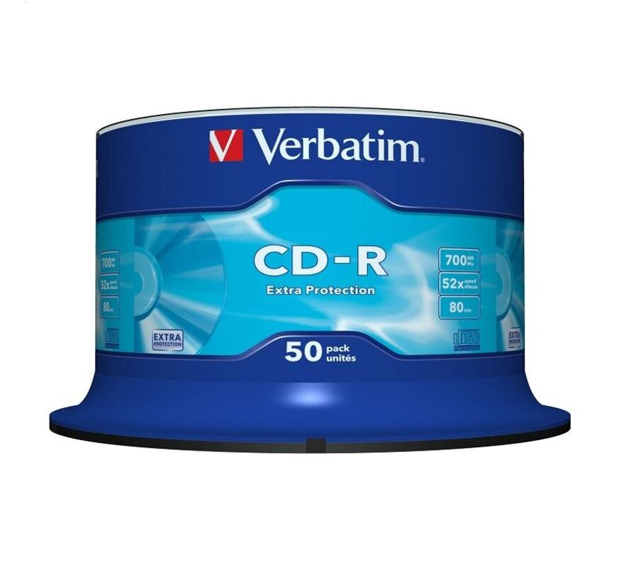 VERBATIM CD-R 700MB 52X EXTRA PROT. CAKE*50  43351
