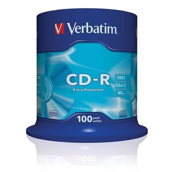Verbatim VERBATIM CD-R 700MB 52X EXTRA PROT. CAKE*100  43411