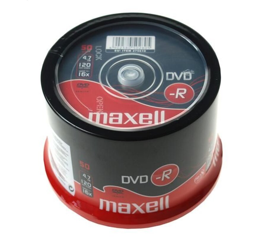 MAXELL DVD-R 4,7GB 16X CAKE*50 275610.30.TW