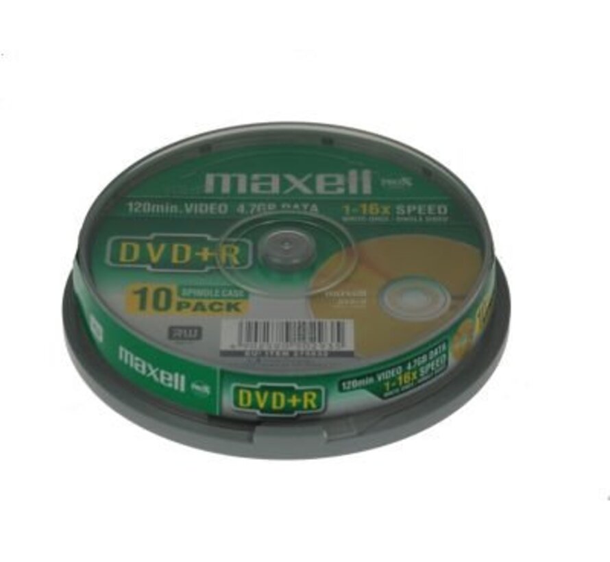 MAXELL DVD+R 4,7GB 16X CAKE*10 275632.30.TW