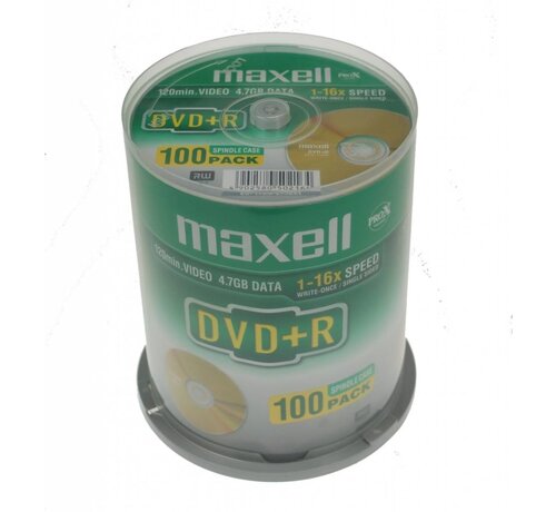 Maxell MAXELL DVD+R 4,7GB 16X CAKE*100 275641.30.GB