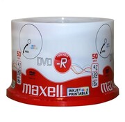 Maxell MAXELL DVD-R 4,7GB 16X PRINTABLE FF WHITE CAKE*50 275701.40.TW