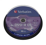 Verbatim VERBATIM DVD+R 8,5GB 8X DOUBLE LAYER CAKE*10 43666