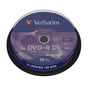 Verbatim VERBATIM DVD+R 8,5GB 8X DOUBLE LAYER CAKE*10 43666