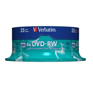 Verbatim VERBATIM DVD-RW 4,7GB 4X CAKE*25 43639