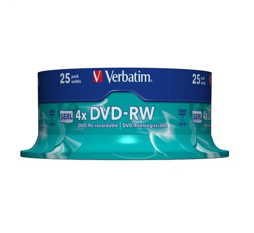 Verbatim VERBATIM DVD-RW 4,7GB 4X CAKE*25 43639
