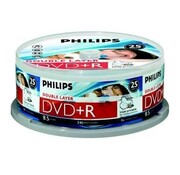 Philips PHILIPS DVD+R 8,5GB 8X DL WHITE INKJET PRINT. CAKE*25  DR8I8B25F/00