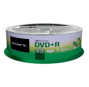 Sony SONY DVD+R 4,7GB 16X CAKE*25 25DPR47SP