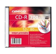 Omega OMEGA CD-R 700MB PRINTABLE 52X SLIM CASE*10 [56124]