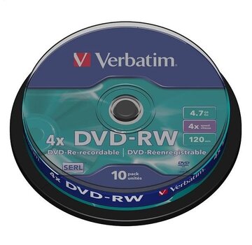 Verbatim VERBATIM DVD-RW 4,7GB 4X CAKE*10  43552